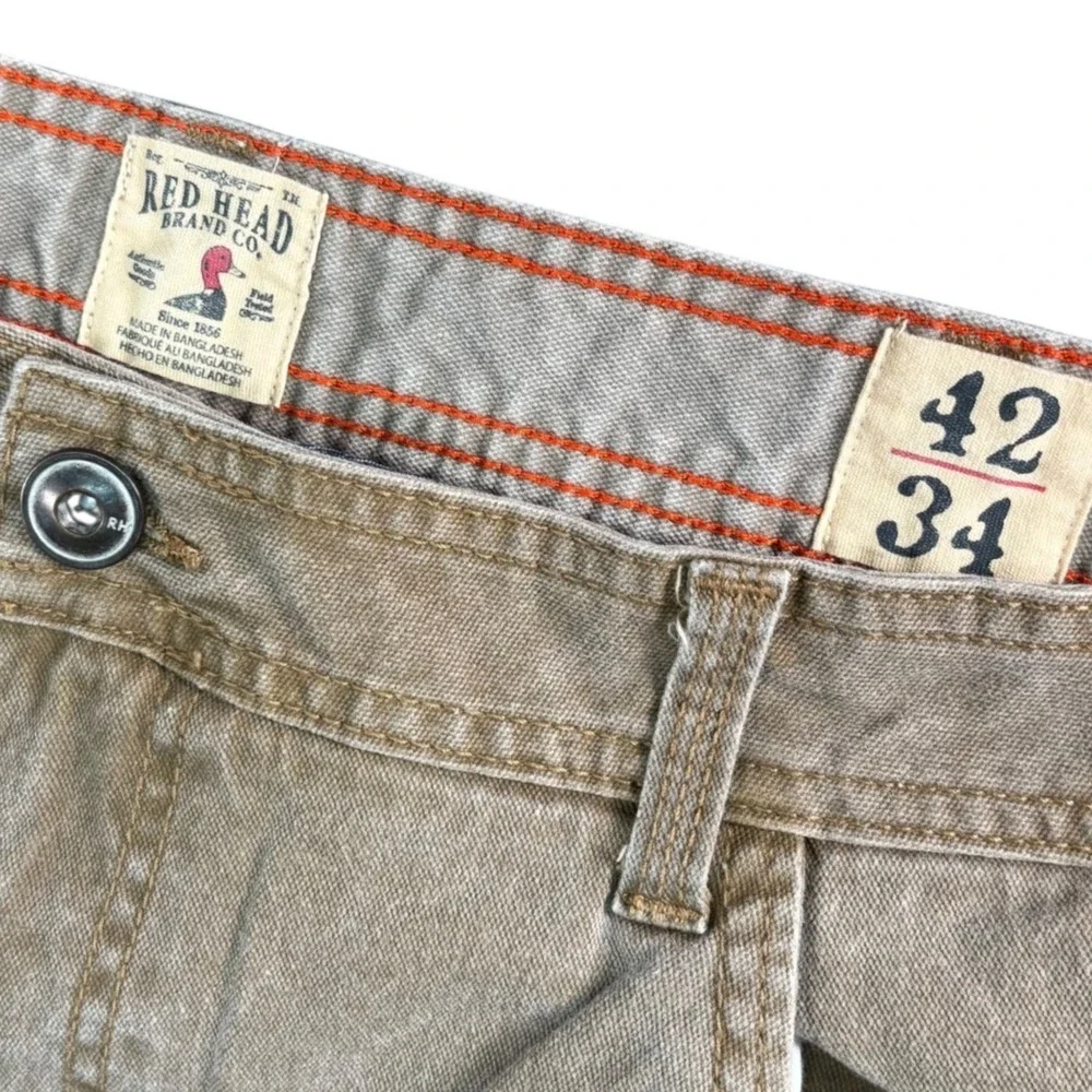 RedHead Men's Khaki Straight Leg Pants Casual Utility Gorpcore Workwear‎ 41x32